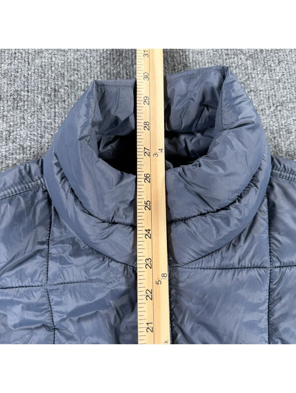 GAP Men's Upcycled Puffer Vest Navy Recycled Water Resistant EUC-XS Tall